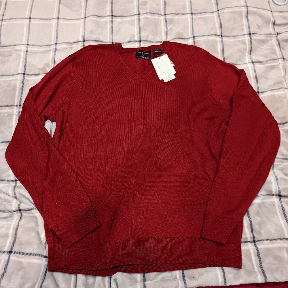 Black Brown 1826 wool pull over NWT